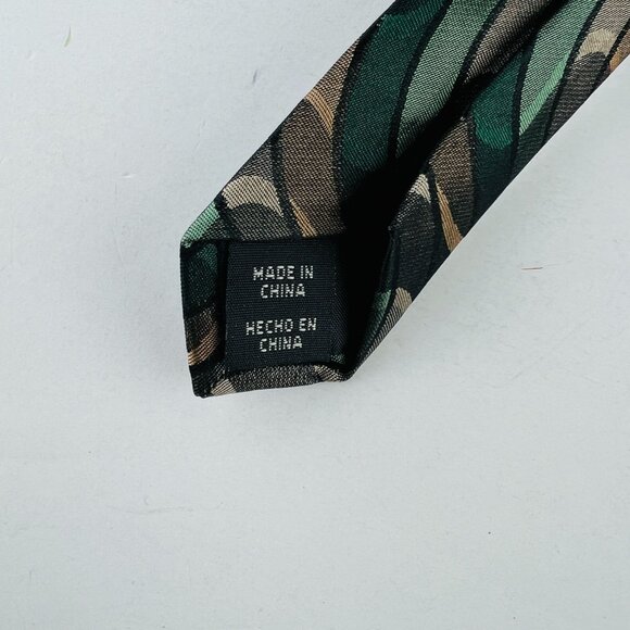 ARROW Army Camo Camoflage Design Necktie Tie 100% Silk - Picture 6 of 7